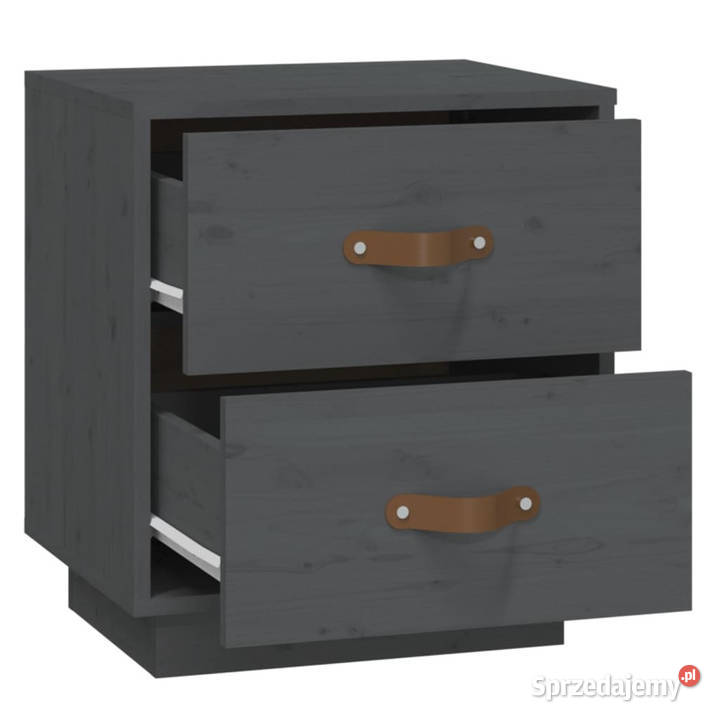 Szafki nocne 2 szare 40x34x45 lite drewno Warszawa