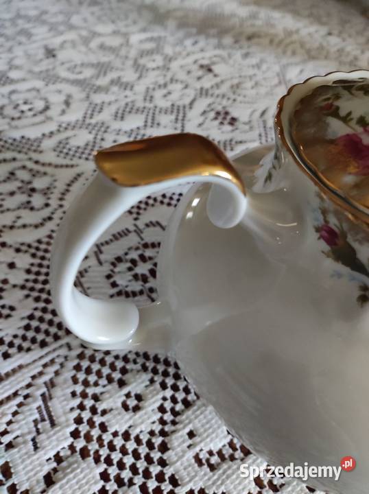 Czajnik imbryk 16 l Iwona Złota Róża porcelanowy biały sprzedam