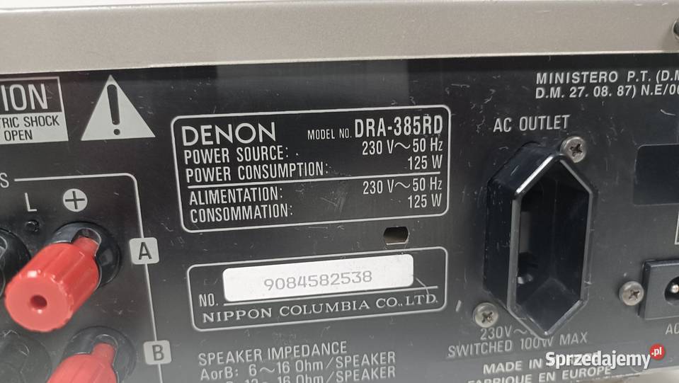 DENON DRA385RD tuner trochę charczy i Poznań