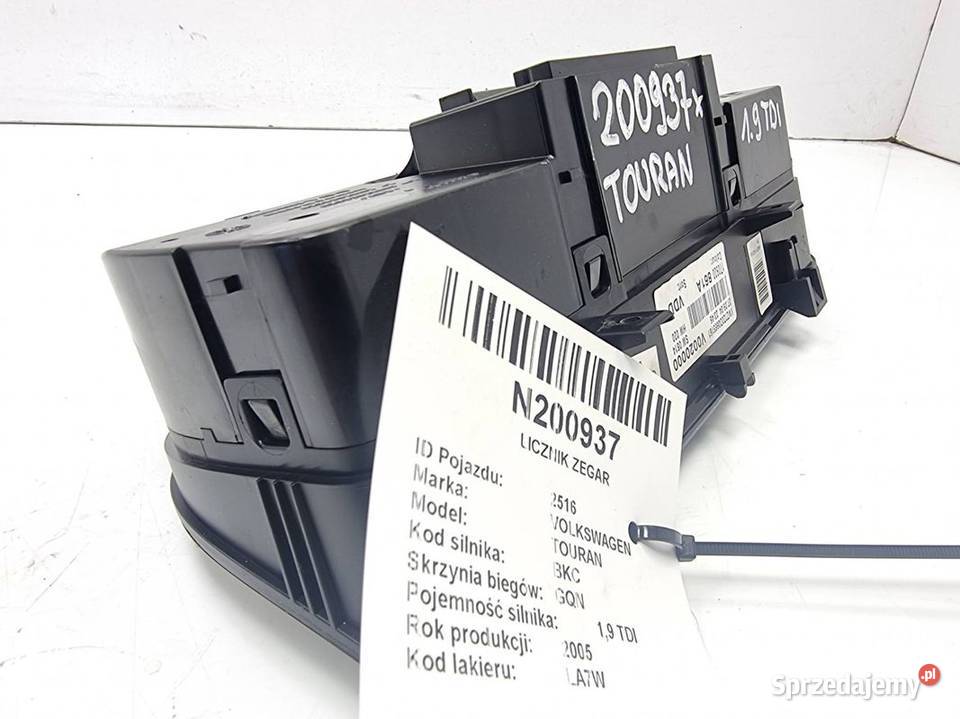 LICZNIK ZEGAR VOLKSWAGEN TOURAN 1T0920861A sprzedam