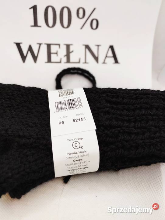 czarne mitenki rękawiczki bez palców 100 wełna warmińsko-mazurskie sprzedam
