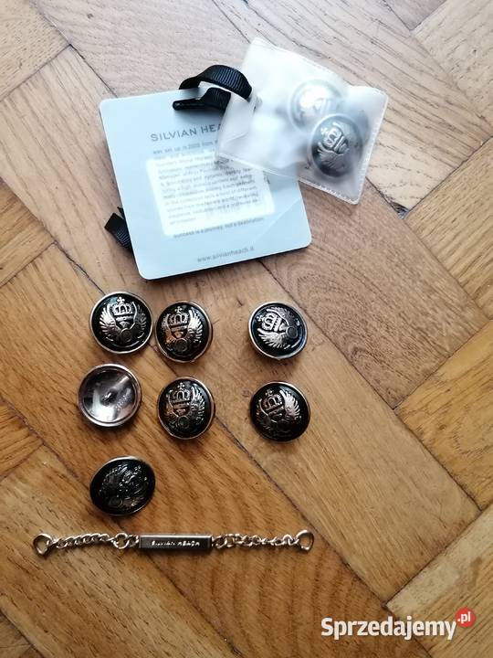 Guziki metalowe z zawieszką Gdańsk