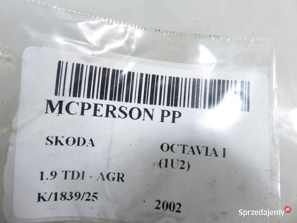 MCPERSON PRAWY PRZEDNI SKODA OCTAVIA I 19 TDI małopolskie