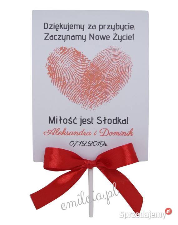 Lizaki jako podziękowanie Gości Ślub Wesele