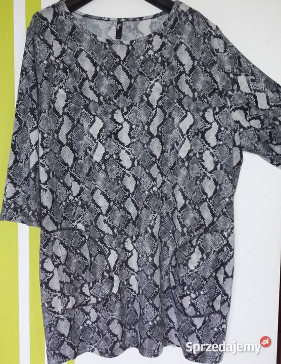 XXL Tunika z delikatnej dzianiny maxi blue Gliwice