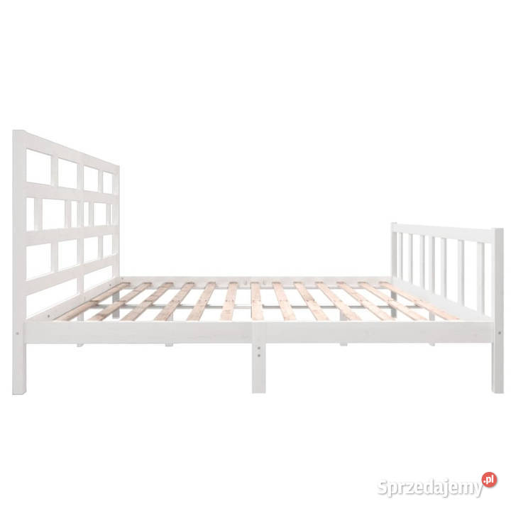Rama łóżka biała lite drewno sosnowe 200 x 200 sprzedam