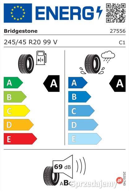 Bridgestone Turanza 6 24545 R20 99 V NOWE Łódź