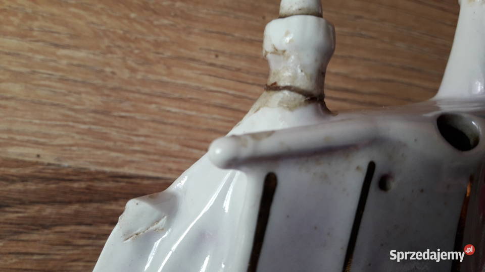 Stara lampka porcelanowa ceramiczna PRL Antyki Gdynia