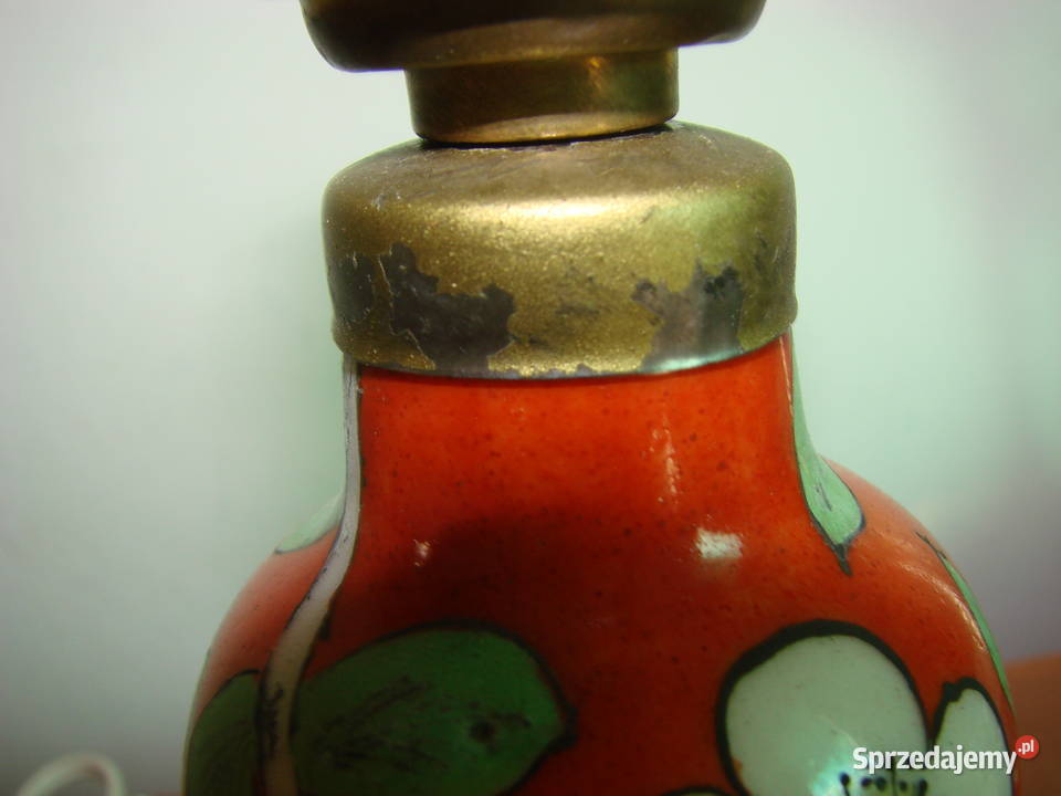 stara francuska lampka nocna sygnowana Porcelana i szkło Pruszcz Gdański sprzedam