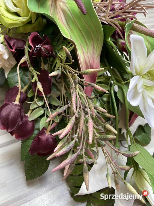 Komplet kwiaty sztuczne cmentarz Dom i Ogród wielkopolskie Kalisz