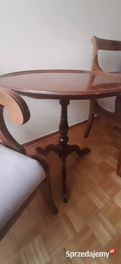 zestaw 2 fotele i stolik biedermeier HENRYKÓW Warszawa