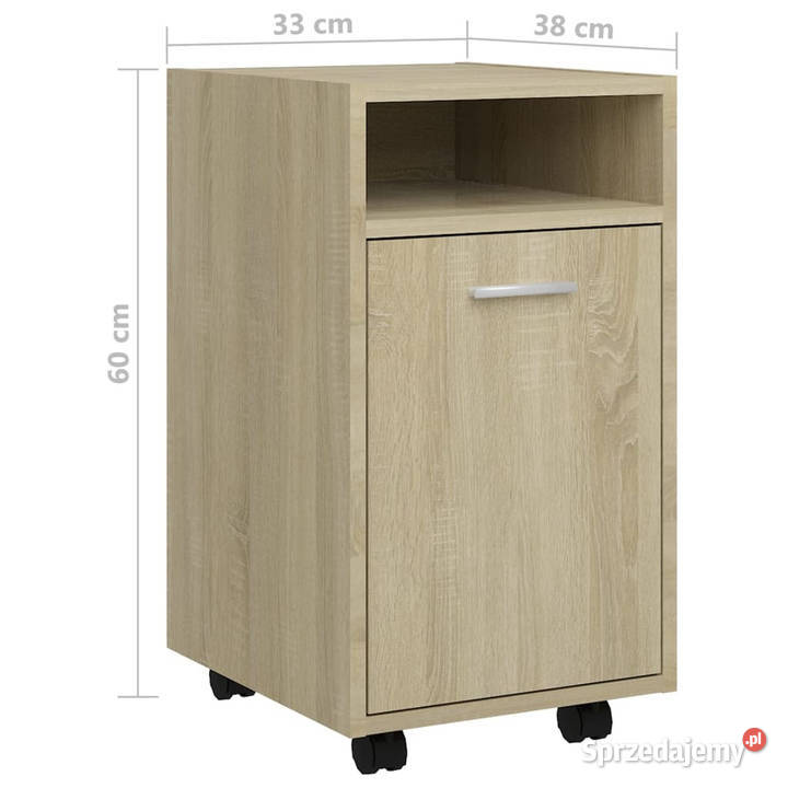 Szafka boczna z kółkami dąb sonoma 33x38x60 Warszawa