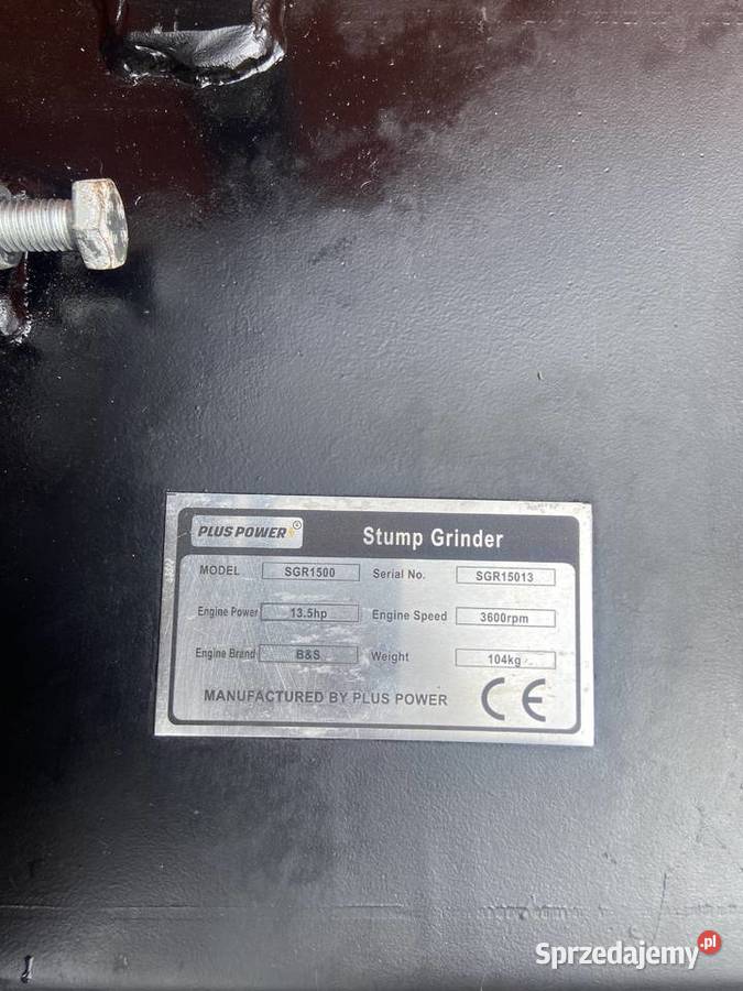 Frezarka do pni drzew Plus Power SGR1500 benzyna Białystok