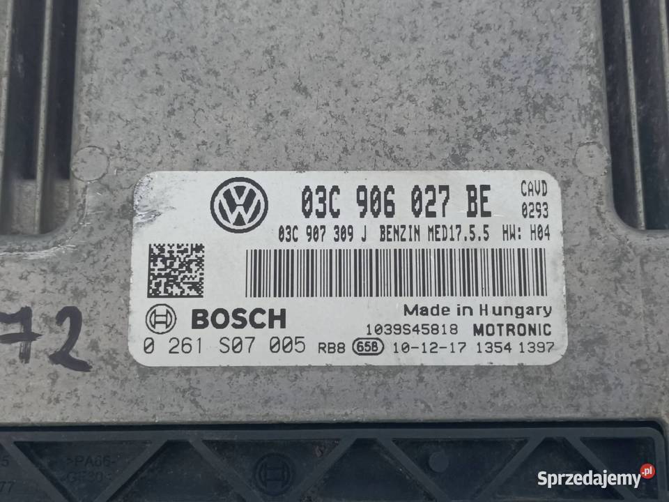 VW Tiguan Golf Jetta 14TSI STEROWNIK KOMPUTER Układ elektryczny, zapłon Przemęt