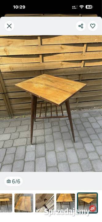 Stolik PRL patyczak drewniany mazowieckie Konstancin-Jeziorna