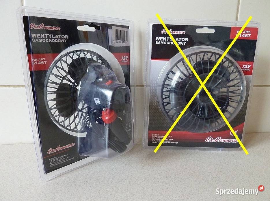 Wentylator Samochodowy Obrotowy 12V NOWY wi Rzeszów