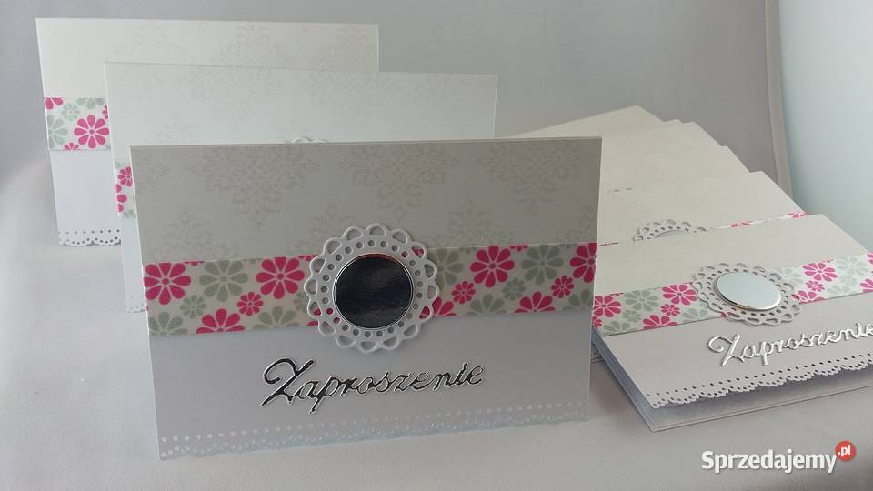 Uniwersalne zaproszenia w stylu glamur Zbójno