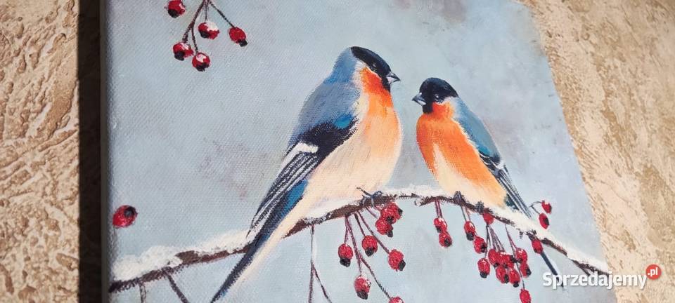 Zimowe śniadanie obraz 25x30 akryl na płótnie Poznań