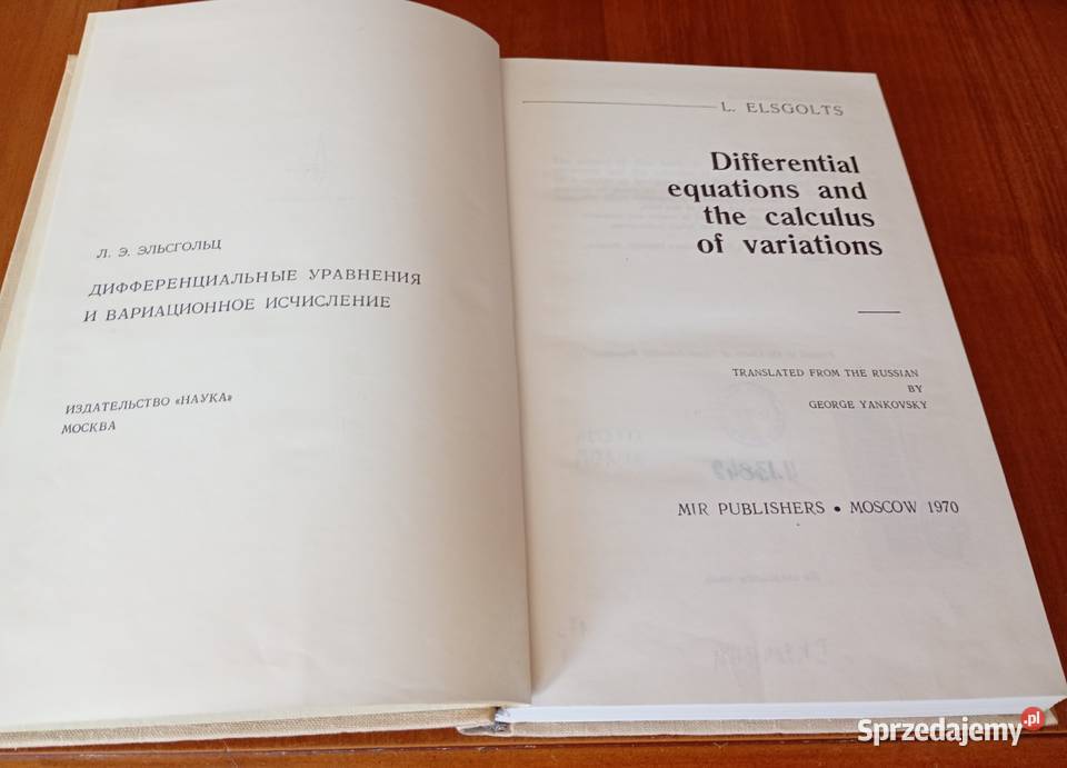 Differential equations and the calculus of pomorskie Gdańsk