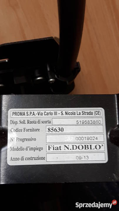 Sprzedam podnośnik koła zapasowego Fiat Doblo