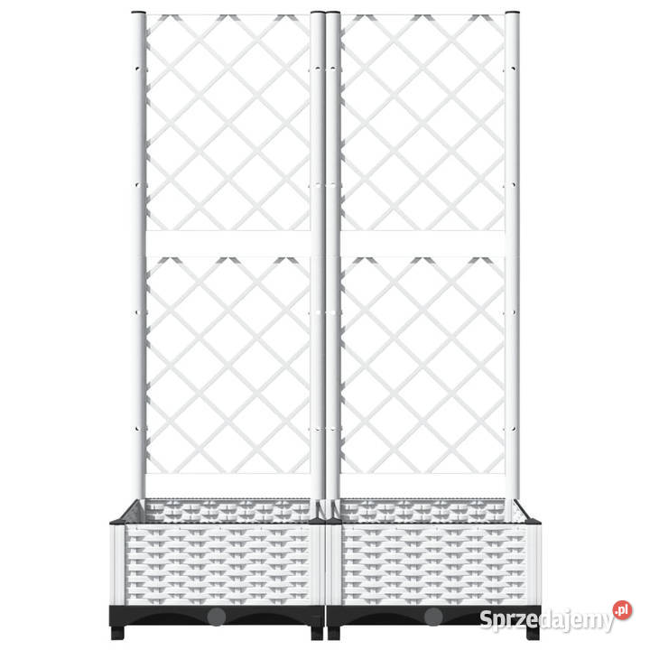 Donica ogrodowa z kratką biała 80x40x1215 PP mazowieckie Warszawa
