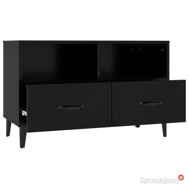 Szafka pod TV czarna 80x36x50 materiał Warszawa