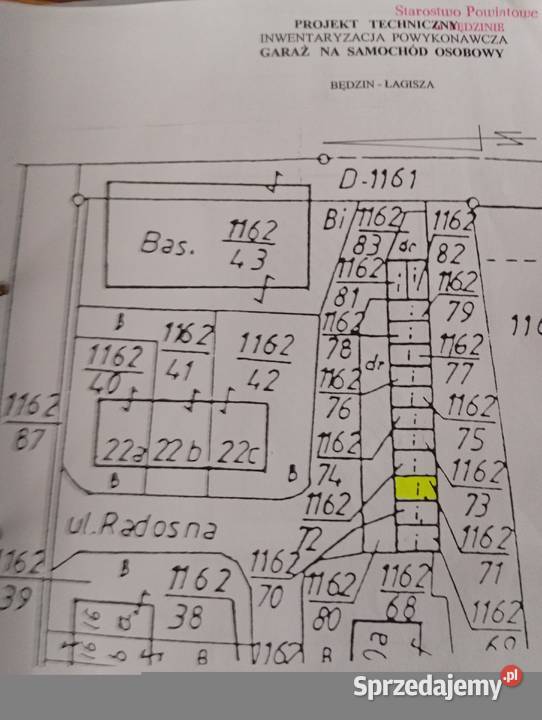 Garaż murowany Będzin