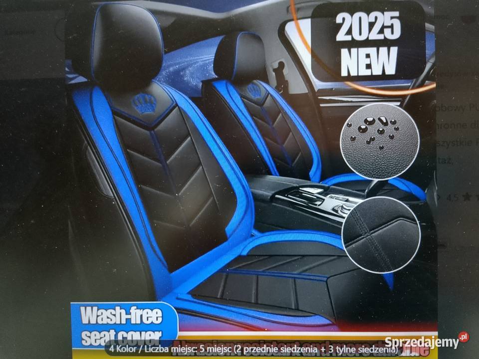 Piękne nowe pokrowce Premium skóra PUkomplet łódzkie