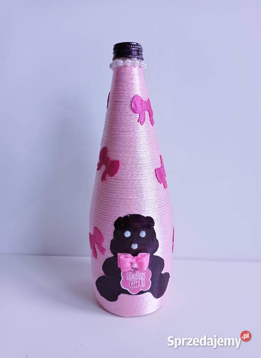 Butelka ręcznie zdobiona Baby Girl 750 ml Baby Katowice