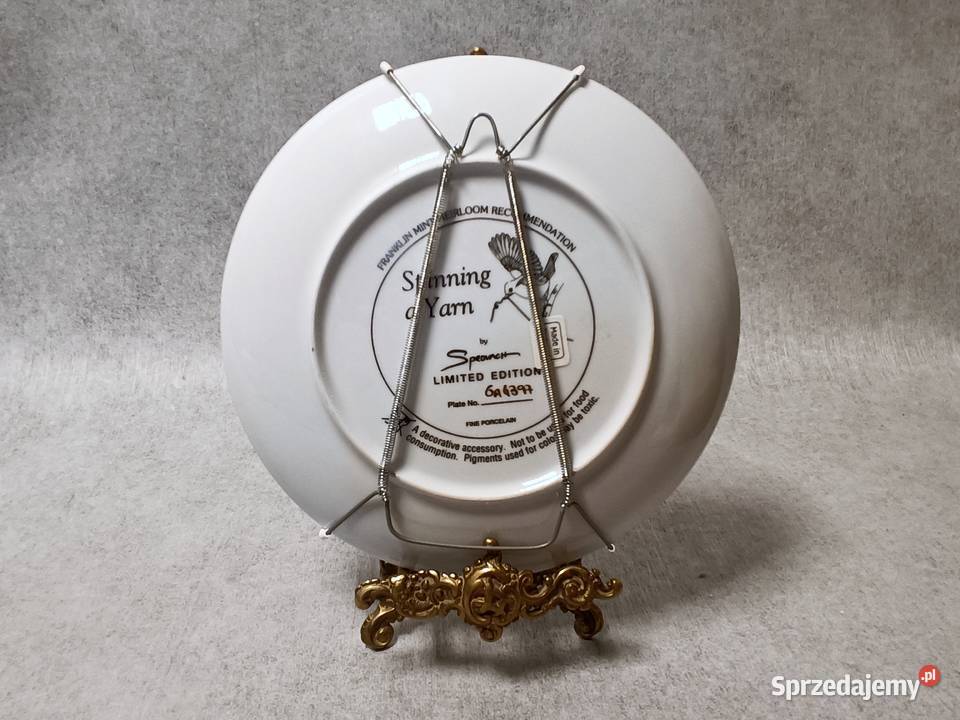 PORCELANOWY KOLEKCJONERSKI TALERZ FRANKLIN MINT Dobrzany