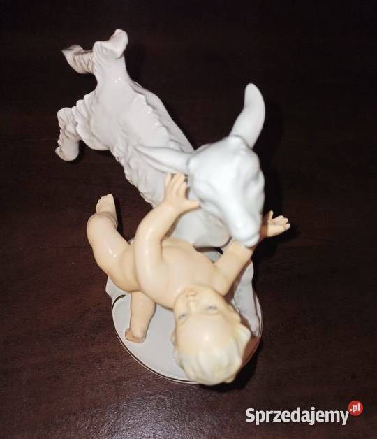 Figurka Putto z koziołkiem Schaubach Kunstl Gdańsk