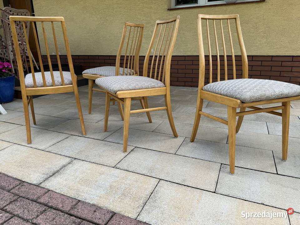 Krzesła patyczaki art deco vintage PRL na