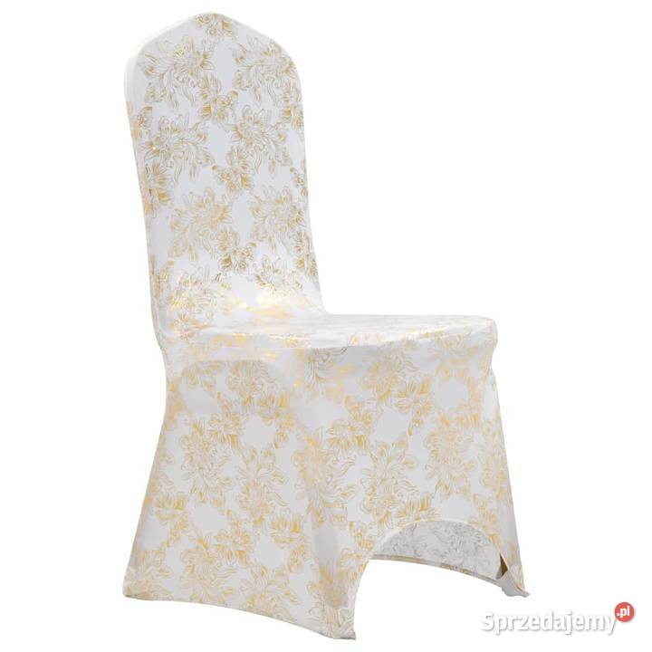 vidaXL Elastyczne pokrowce na krzesła, 4 szt., białe 133573