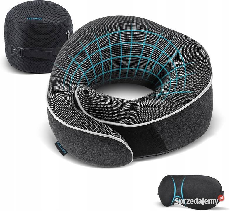 PROGLOBE Poduszka podróżna Pianka memory Maska Myszyniec sprzedam