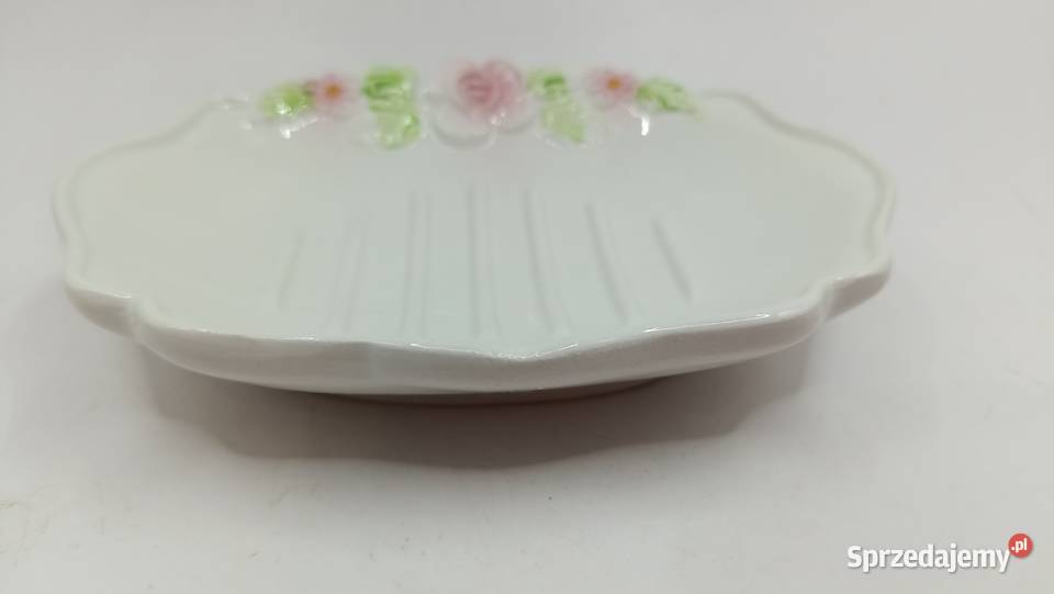 Ceramiczna mydelniczka ITALY z różami Zamość