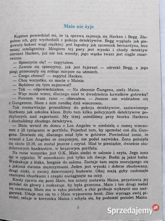 Dwaj detektywi Złota Podkowa Lep na muchy Rok wydania 1987 pomorskie Gdynia