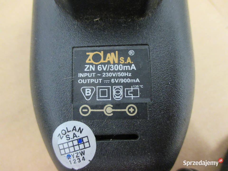 Zasilacz Zolan 6V 900mA Części i akcesoria mazowieckie Warszawa sprzedam
