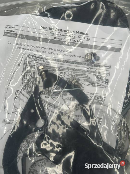 Snorkel Ford Ranger T6 20112015 Wlot Powietrza warmińsko-mazurskie Pasłęk