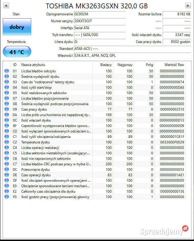 Dysk 25 120250320 GB WD Toshiba HGST Samsung śląskie Cieszyn