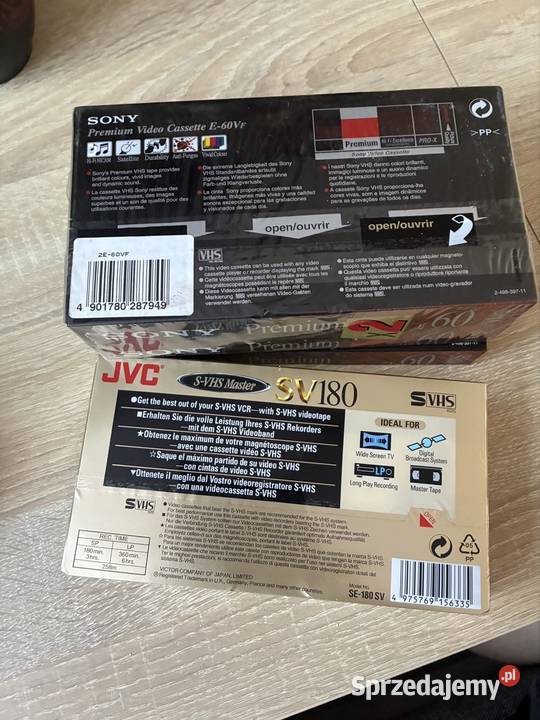 Kasety VHS SONY iJVC Kultura i Rozrywka Żnin