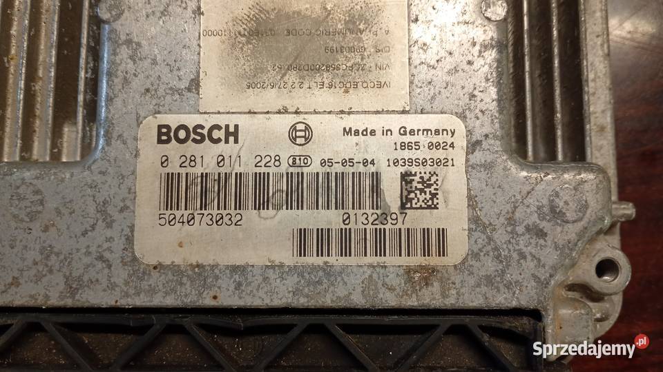 Sterownik silnika ECU Bosch 0 281 011 228 Iveco Waśniów