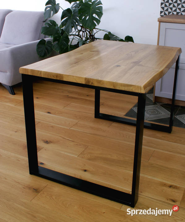 Stół dębowy na metalowych nogach styl loft Gdańsk