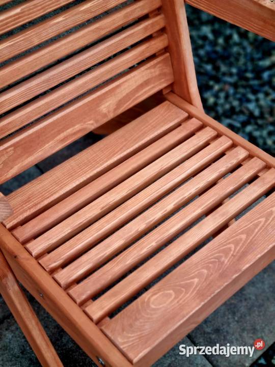 Zestaw mebli ogrodowych 6 krzeseł stół drewno Kalety