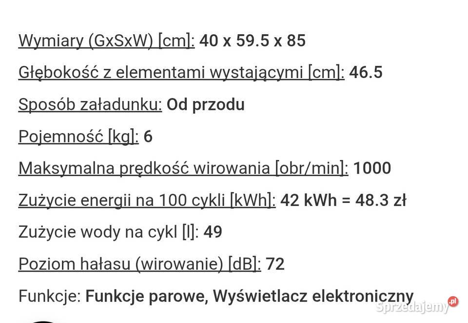 Sprzedam Pralkę Sieradz