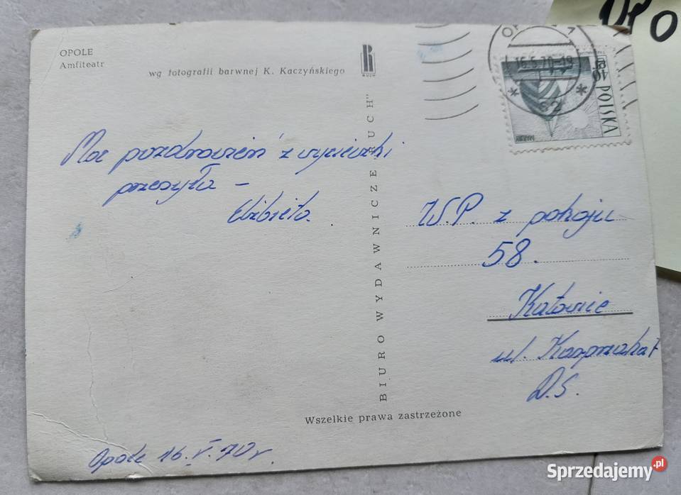 Stare pocztówki kartki PRL Opole Turawa Bobrza śląskie Dąbrowa Górnicza