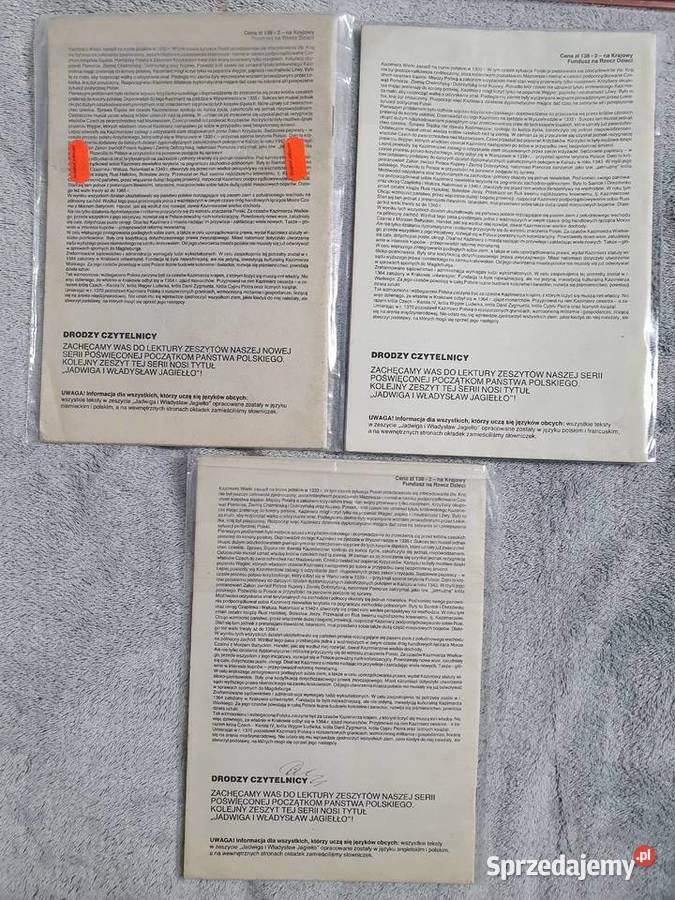 Kazimierz Wielki zestaw 3 komiksów różne wersje sprzedam