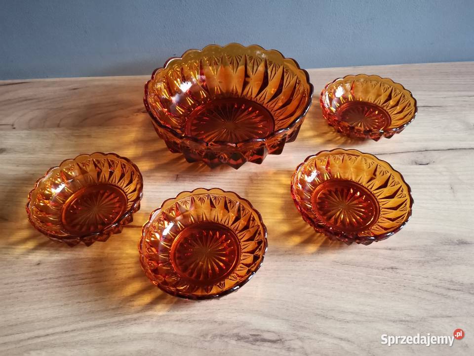 Stare przedwojenne szkło Art Deco misa miseczki Porcelana i szkło Siemianowice Śląskie