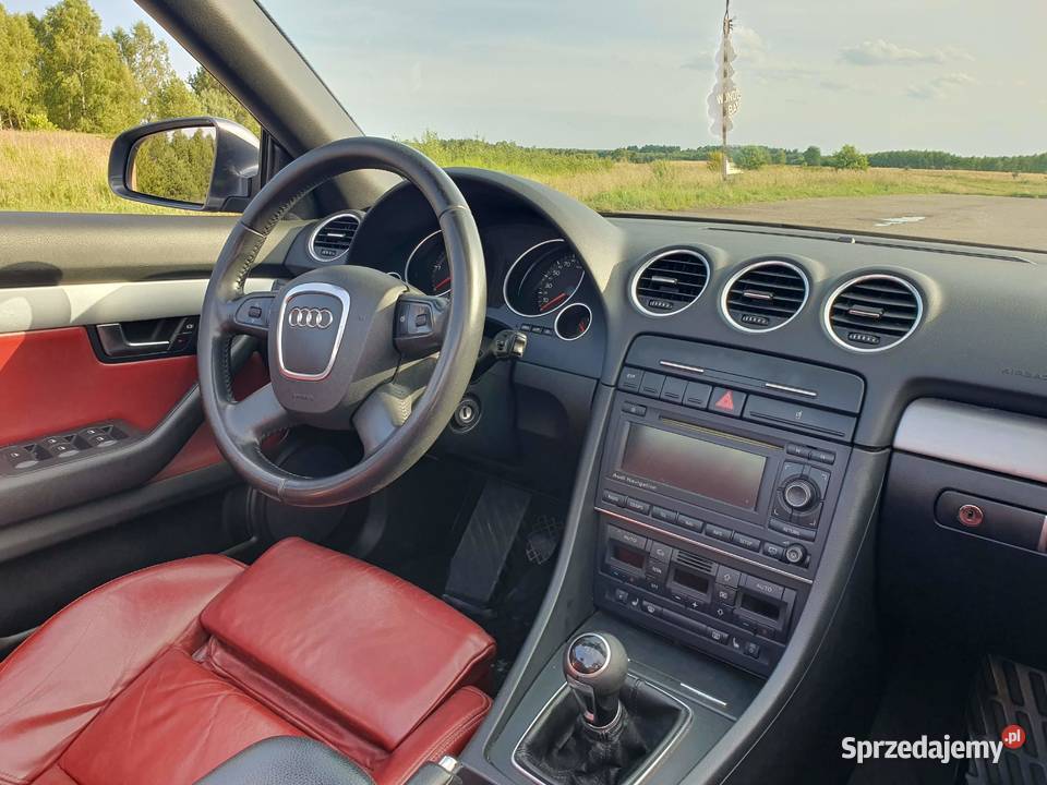 Audi A4 Cabrio stan czerwona skóra kabriolet 140KM