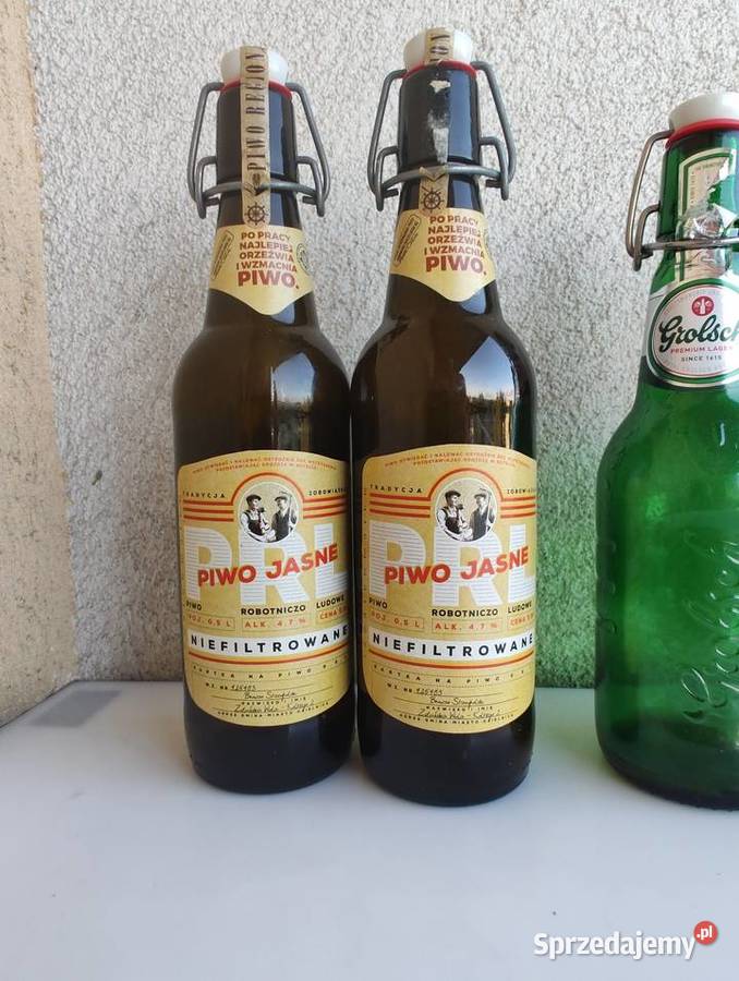 Butelki piwie Grolsch i Jasne 2017 r 5 Olecko sprzedam