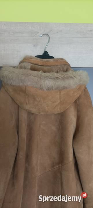 Kożuch damski z kapturem rozmiar M stan skóra Bydgoszcz